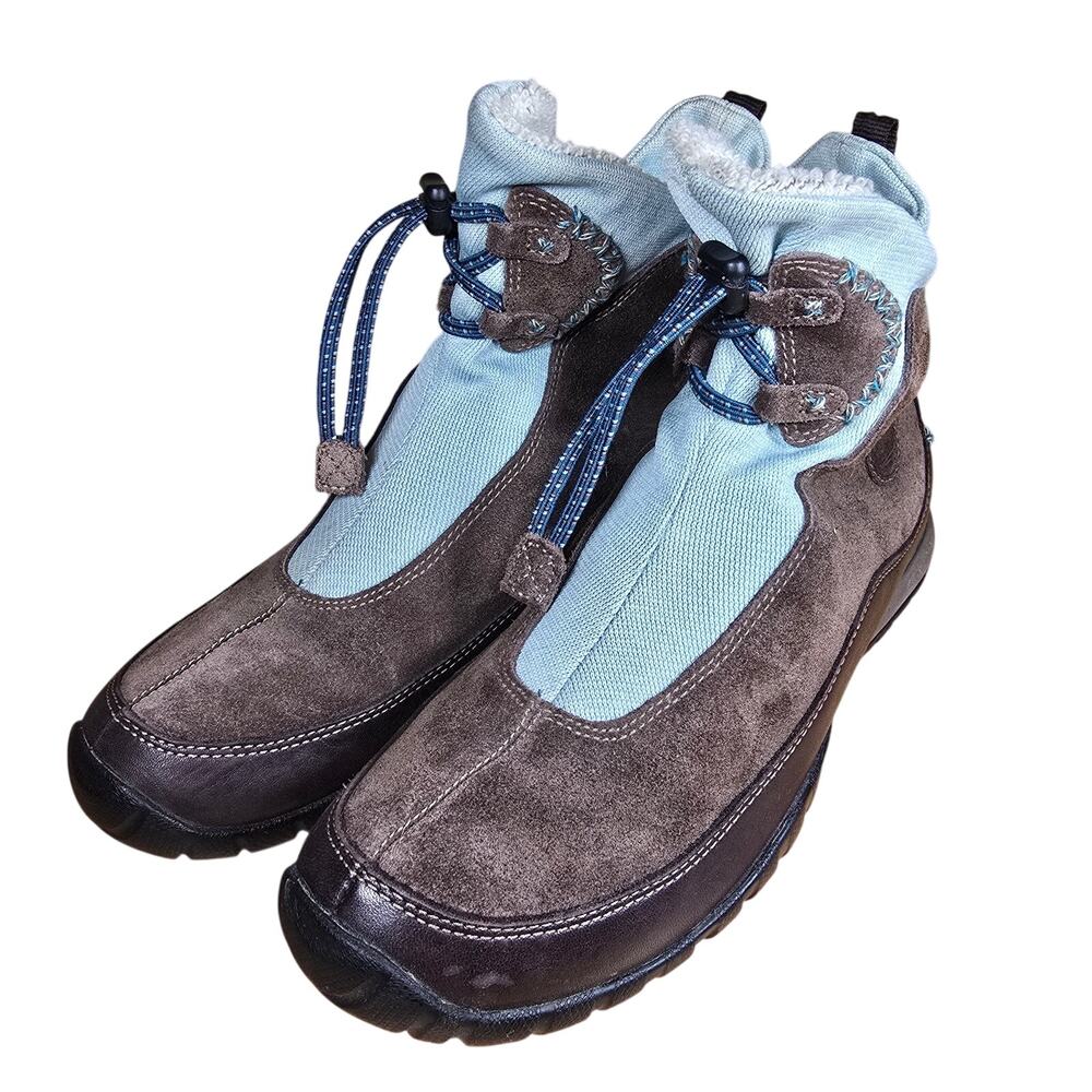 Timberland Smartwool Brown Blue Womens Suede Boots Size 8 Pull On 
Great Winter